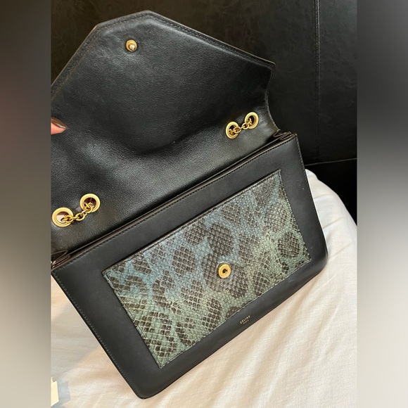 Celine Tricolor Leather Envelope Pocket Bag - Picture 6 of 8